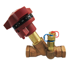 Балансировочный клапан с изм. ниппелями Ду 15 ручной, фото  - Метэкс