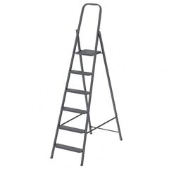 Стремянка 6 ступеней компактная стальная Сибртех 97946, фото  - Метэкс