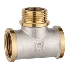 Тройник никель переходной 20х15х20 (3/4"x1/2"x3/4") г/ш/г, фото  - Метэкс