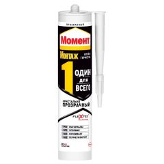 Клей Момент Монтаж Один для всего прозрачный 290 г, фото  - Метэкс