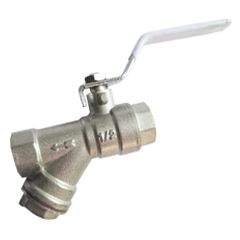 Кран шаровый с фильтром Ду 20 г/г рычаг, фото  - Метэкс