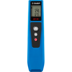 Дальномер лазерный (дальн. 30 м погрешн. 2 мм класс 2) ДЛ-30 ЗУБР 34935, фото  - Метэкс