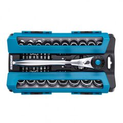 Набор торцевых головок 1/2" трещотка 120 зубьев 36 предметов GROSS 14144, фото  - Метэкс