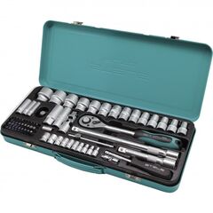 Набор торцевых головок 1/2" 1/4" с трещоткой 69 предметов STELS 13576, фото  - Метэкс