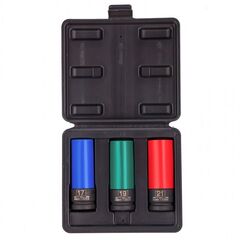 Набор головок ударных 6-гранных удлиненных для колесных дисков STELS 13953, фото  - Метэкс