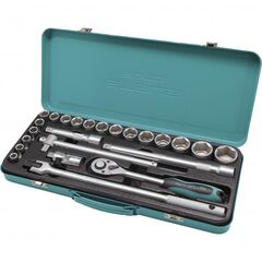 Набор торцевых головок 1/2" с трещоткой 24 предмета STELS 13578, фото  - Метэкс