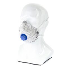 Полумаска фильтрующая FFP1 NR (респиратор) с угольным слоем клапаном выдоха 10 шт Сибртех, фото  - Метэкс