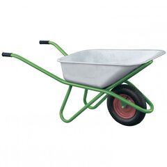 Тачка одноколесная грузоподъемность 200 кг объем 90 л садово-строительная усиленная Kronwerk, фото  - Метэкс