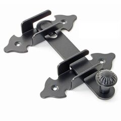 Щеколда малая НОЭЗ ЩМ-120-S черный матовый, фото  - Метэкс