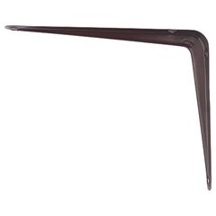 Кронштейн угловой с ребром 125х150 мм коричневый, фото  - Метэкс