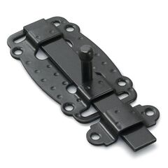 Задвижка дверная НОЭЗ ЗД-100-Пл-S черный матовый, фото  - Метэкс