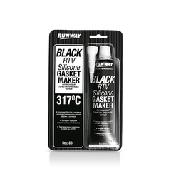 Силиконовый герметик-прокладка (черный) RUNWAY RW8501, фото  - Метэкс