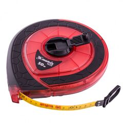 Рулетка геодезическая 50 м х 15 мм фибергласовая лента ПВХ закрытый корпус MATRIX 31272, фото  - Метэкс