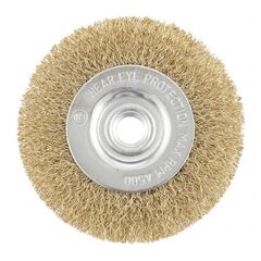 Щетка для УШМ 125 мм М14 плоская латунированная витая проволока MATRIX 74651, фото  - Метэкс