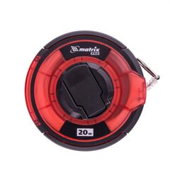 Рулетка геодезическая 20 м х 12,5 мм стальная лента закрытый корпус MATRIX 31280, фото  - Метэкс