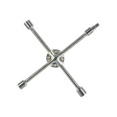 Ключ баллонный 17х19х21х22 крестовой 355 мм с переходником квадрат 1/2" STELS 14249, фото  - Метэкс