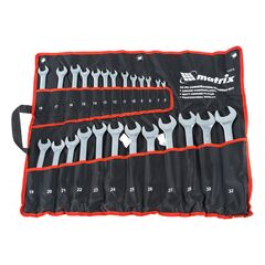 Набор ключей комбинированных 6-32 мм 25 шт матовый хром MATRIX 15413, фото  - Метэкс