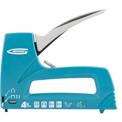 Степлер мебельный 8-14 мм тип скобы 53, 36, 300, 500 пластик 4 функции GROSS 41005, фото  - Метэкс