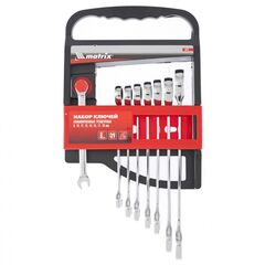 Набор ключей комбинированных трещоточных 8 шт MATRIX 14513, фото  - Метэкс