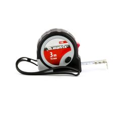Рулетка 3 м х 16 мм Continuous fixation двухкомпонентный корпус плавная фиксация MATRIX 31086, фото  - Метэкс