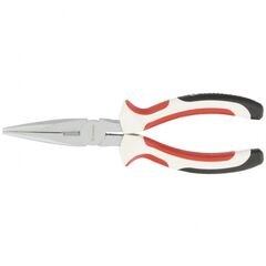 Длинногубцы 180 мм прямые White Nickel никелированные трехкомпонентные рукоятки MATRIX 17189, фото  - Метэкс