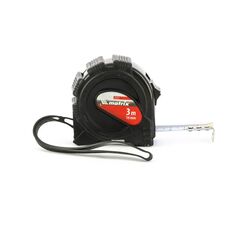 Рулетка 3 м х 16 мм Black обрезиненный корпус MATRIX 31013, фото  - Метэкс
