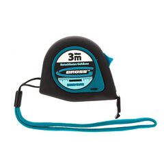 Рулетка 3 м х 16 мм "Ergonomisch" магнитный обрезиненный зацеп GROSS 31101, фото  - Метэкс