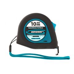Рулетка 10 м х 25 мм "Ergonomisch"  магнитный обрезиненный зацеп GROSS 31105, фото  - Метэкс