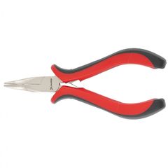 Длинногубцы 130 мм изогнутые Mini никелированные авторазжим двухкомпонентные рукоятки MATRIX 17812, фото  - Метэкс