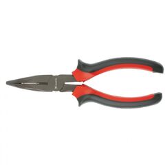 Длинногубцы 180 мм изогнутые Black Nickel двухкомпонентные рукоятки MATRIX 17460, фото  - Метэкс