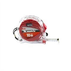 Рулетка 10 м х 25 мм Crystal корпус из поликарбоната MATRIX 31075, фото  - Метэкс