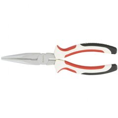 Длинногубцы 200 мм прямые White Nickel никелированные трехкомпонентные рукоятки MATRIX 17190, фото  - Метэкс