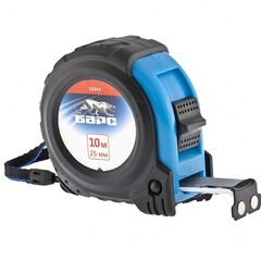 Рулетка 10 м х 25 мм Вектор утолщенное полотно магнитный зацеп обрезиненный корпус БАРС 32544, фото  - Метэкс