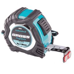 Рулетка 5 м х 25 мм Magnetisch обрезиненый корпус автоматическая фиксация GROSS 32572, фото  - Метэкс