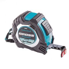 Рулетка 8 м х 25 мм Magnetisch обрезиненый корпус автоматическая фиксация GROSS 32573, фото  - Метэкс