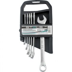 Набор ключей комбинированных 8-17 мм 6 шт матовый хром STELS 15427, фото  - Метэкс