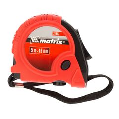 Рулетка 5 м х 19 мм Rubber обрезиненный корпус MATRIX 31002, фото  - Метэкс