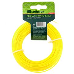Леска строительная 100 м D 1 мм цвет желтый СИБРТЕХ 84837, фото  - Метэкс