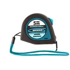 Рулетка 5 м х 19 мм "Ergonomisch" магнитный обрезиненный зацеп GROSS 31102, фото  - Метэкс