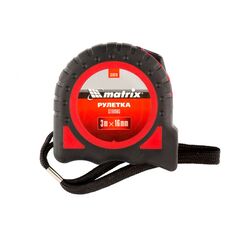 Рулетка 3 м х 16 мм Strong обрезиненный корпус MATRIX 31078, фото  - Метэкс