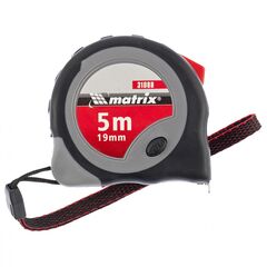 Рулетка 5 м х 19 мм Continuous fixation двухкомпонентный корпус плавная фиксация MATRIX 31088, фото  - Метэкс