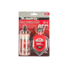 Шнур разметочный 30 м + красный порошок MATRIX 84855, фото  - Метэкс