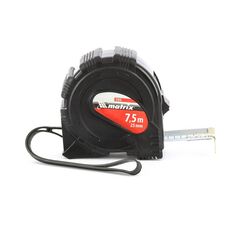 Рулетка 7,5 м х 25 мм Black обрезиненный корпус MATRIX 31015, фото  - Метэкс