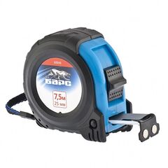 Рулетка 7,5 м х 25 мм Вектор утолщенное полотно магнитный зацеп обрезиненный корпус БАРС 32543, фото  - Метэкс