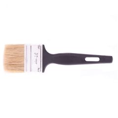 Кисть флейцевая "Стандарт" 50 х 6 мм натуральная щетина пластиковая ручка СИБРТЕХ 82504, фото  - Метэкс