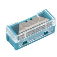 Лезвия 9 мм 15 шт мини трапециевидные пластиковый пенал GROSS 79373, фото  - Метэкс