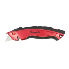Нож 18 мм выдвижное трапециевидное лезвие QUIK BLADE эргономичная рукоятка MATRIX 78925, фото  - Метэкс