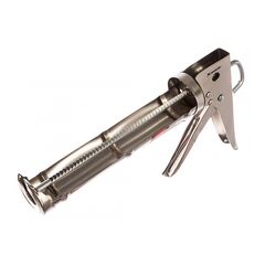 Пистолет для герметика 310 мл "полуоткрытый" хромированный зубчатый шток 7 мм MATRIX 88640, фото  - Метэкс