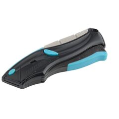 Нож ремонтно-монтажный 170 мм автовыброс возврат лезвия + 5 лезвий GROSS 78870, фото  - Метэкс