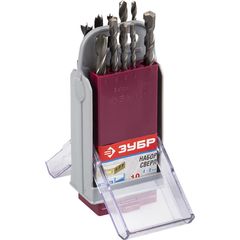 Набор сверл комбинированный (10 шт.) в супер боксе ЗУБР 4-29704-H10-SB, фото  - Метэкс